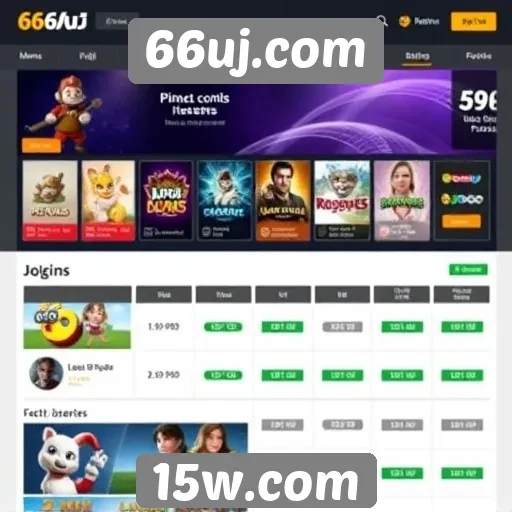 Comparação entre 66uj e outros sites de jogos